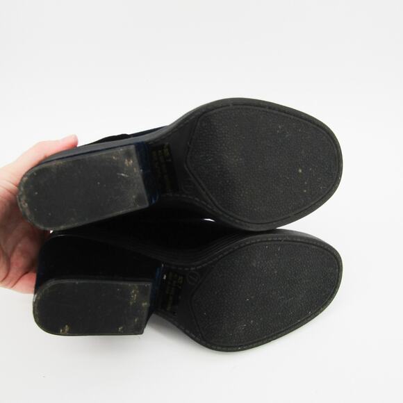 Indigo Rd Women Chelsea Boots US 7 Chunky Platform Velvet Bootie Blue - Picture 3 of 10